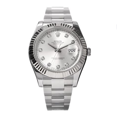 rolex datejust 18k white gold bezel watch|oyster perpetual Datejust 41.